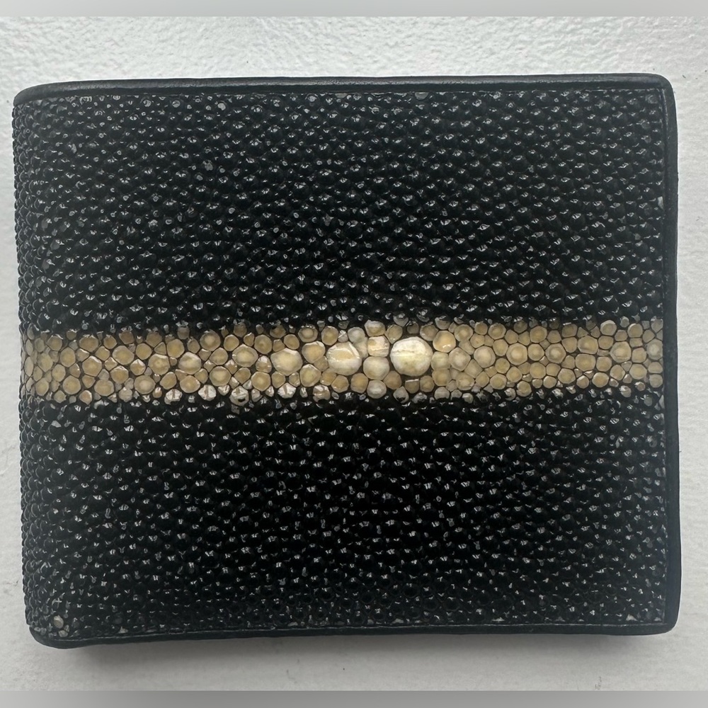 French & French Black Stingray Wallet